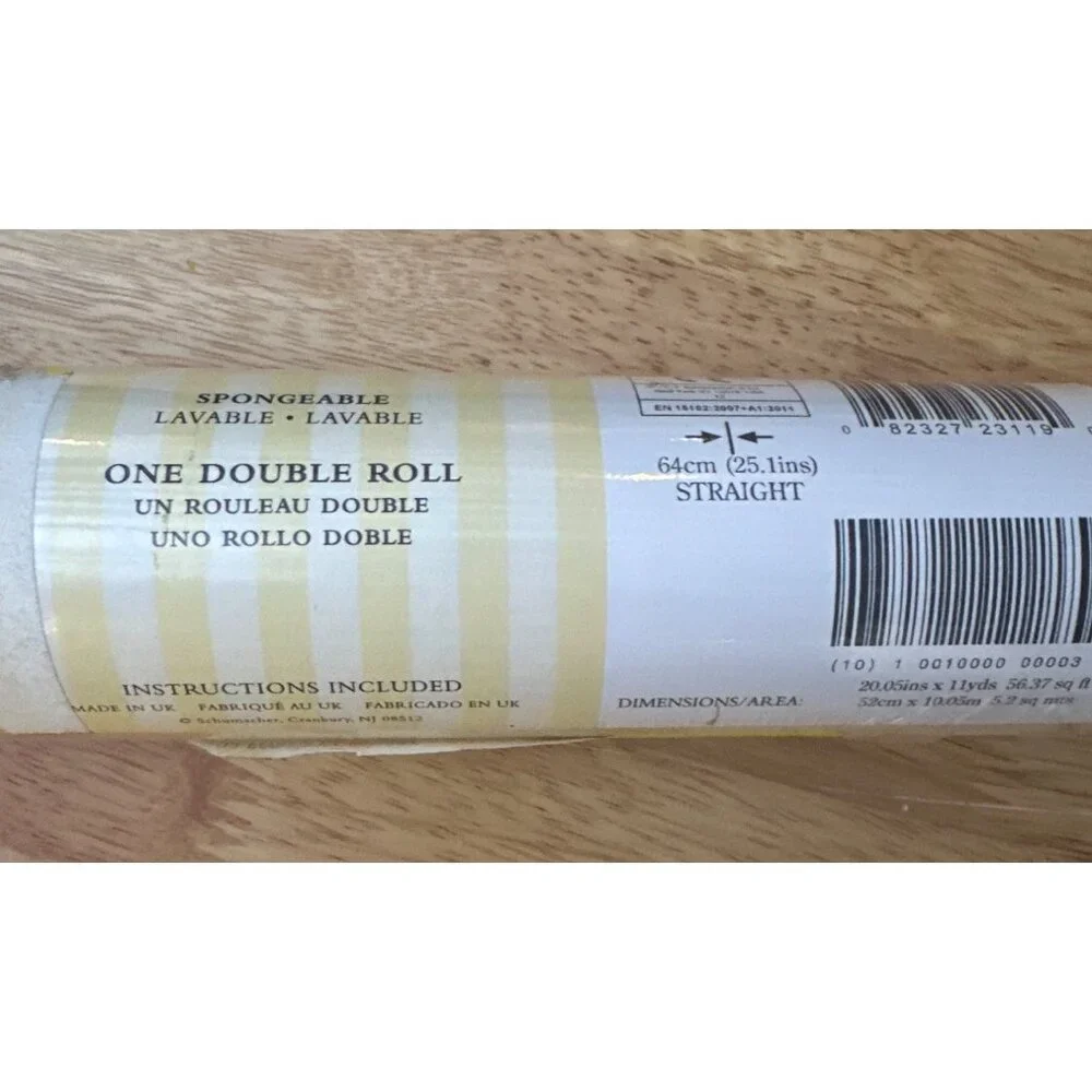 NEW Schumacher Valette Strie Damask Champagne Wallpaper 5003660 Luxury Formal